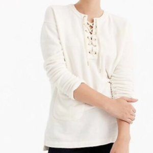 Jcrew lace up sweater